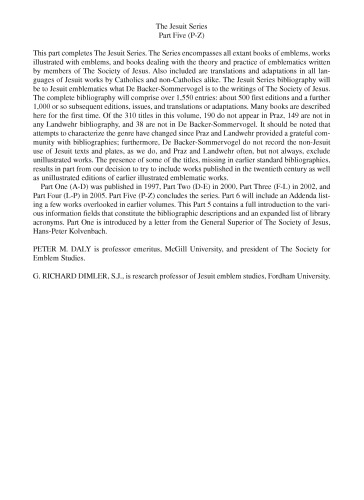 The Jesuit Series Part Five (P-Z)