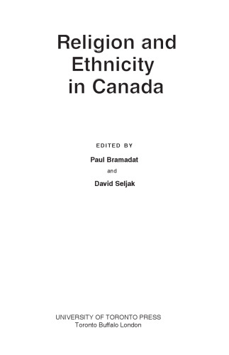 Religion and Ethnicity in Canada