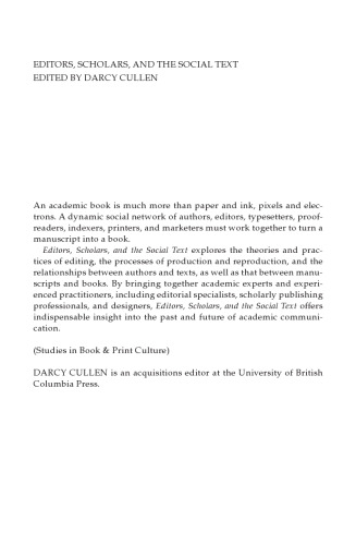 Editors, Scholars, and the Social Text
