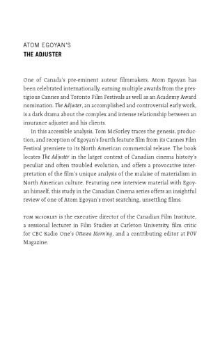 Atom Egoyan's 'The Adjuster'