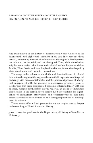 Essays on Northeastern North America, 17th & 18th Centuries