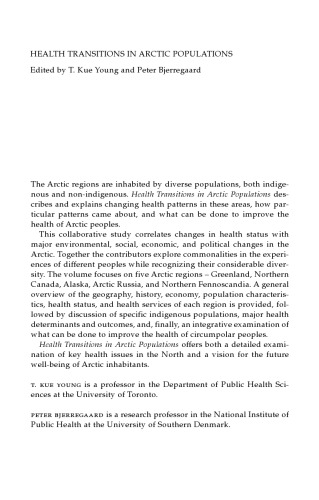 Health Transitions in Arctic Populations