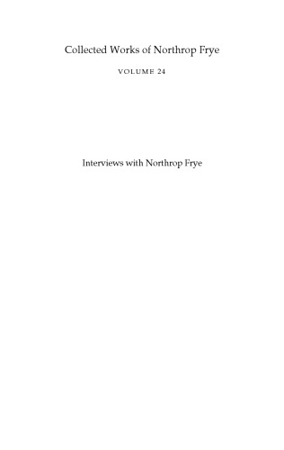 Interviews With Northrop Frye