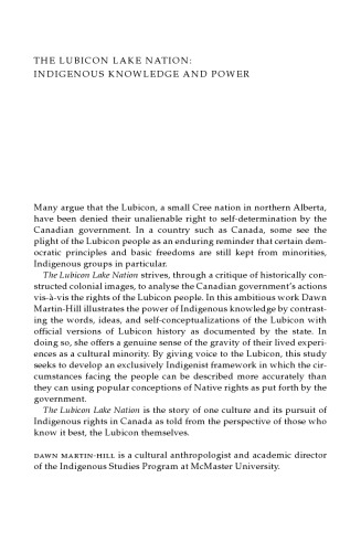 The Lubicon Lake Nation: Indigenous Knowledge and Power