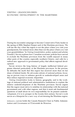 Visiting Grandchildren: Economic Development in the Maritimes