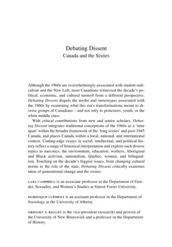 Debating Dissent: Canada and the 1960s