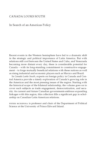 Canada Looks South: In Search of an Americas Policy