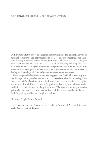 Old English Metre: An Introduction