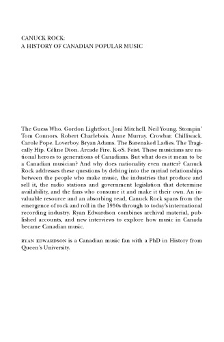 Canuck Rock: A History of Canadian Popular Music
