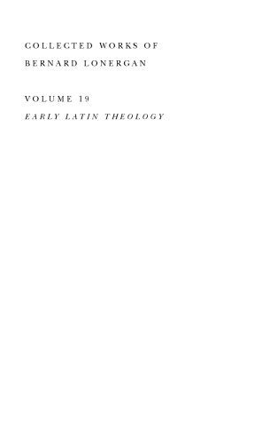 Early Latin Theology: Volume 19