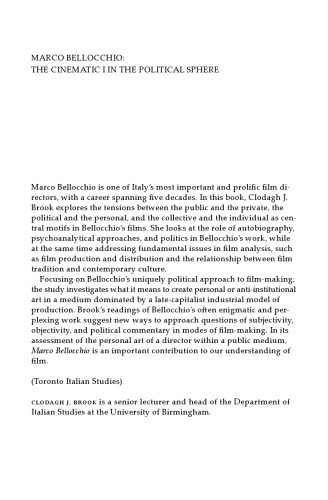 Marco Bellocchio: The Cinematic I in the Political Sphere