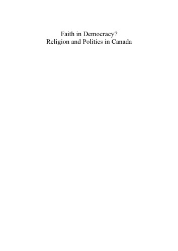 Faith in Democracy? Religion and Politics in Canada