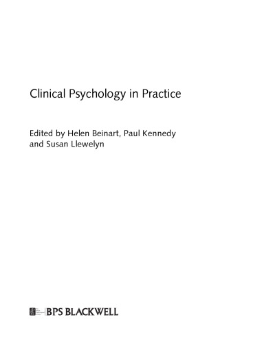 Clinical Psychology in Practice