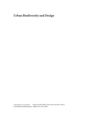 Urban biodiversity and design