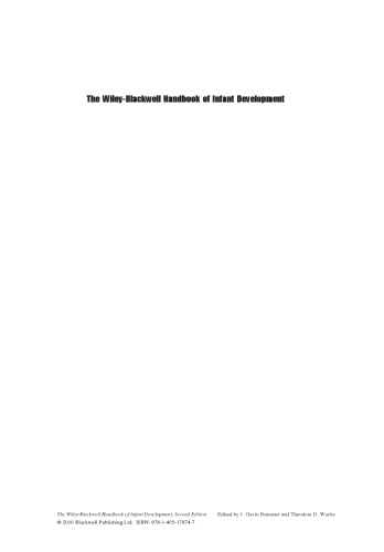 Wiley-Blackwell Handbook of Infant Development, The, Volume 1, Second Edition