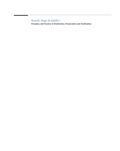 Russell, Hugo & Ayliffe's: Principles and Practice of Disinfection, Preservation and Sterilization, 5th Edition