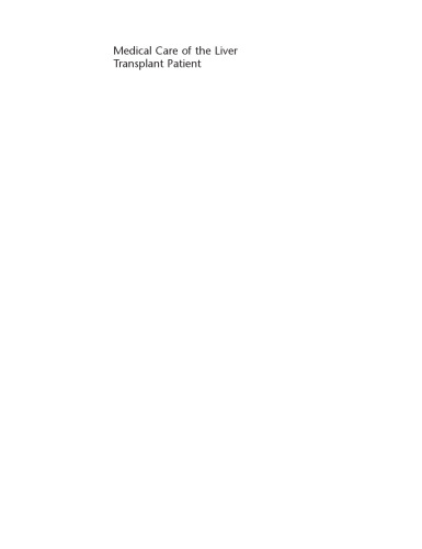 Medical Care of the Liver Transplant Patient, 4th edition