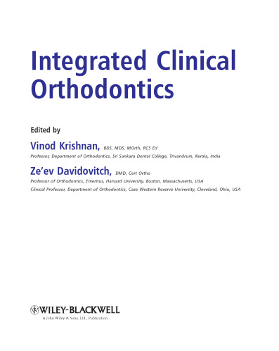 Integrated Clinical Orthodontics
