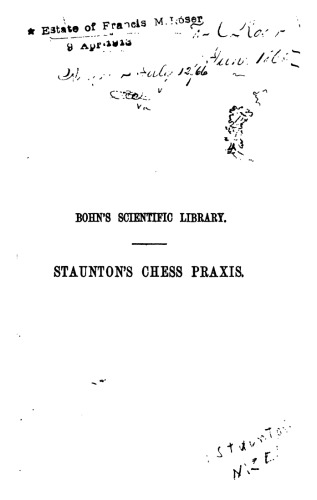 Chess Praxis - A Supplement to the Chess Player's Handbook