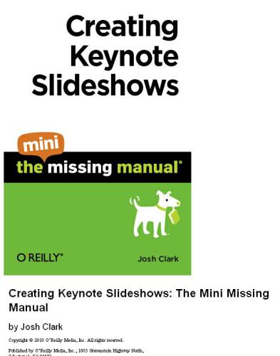 Creating Keynote Slideshows: The Mini Missing Manual