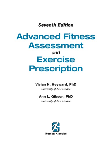 Advanced fitness assessment and exercise prescription