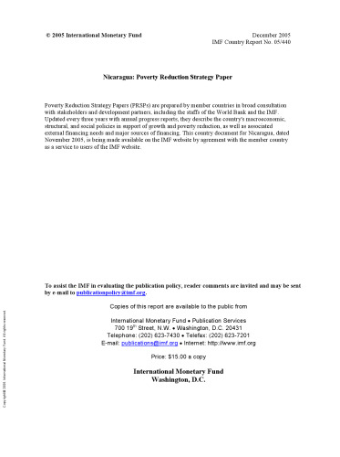 Nicaragua : Poverty Reduction Strategy Paper