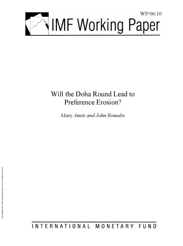 Will the Doha Round Lead to Preference Erosion?