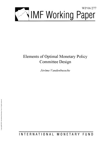 Elements of Optimal Monetary Policy Committee Design