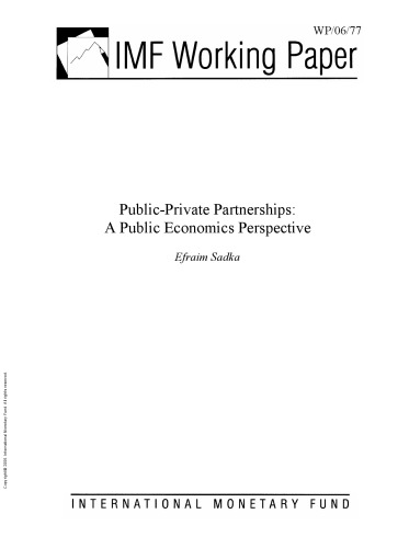 Public-Private Partnerships--A Public Economics Perspective