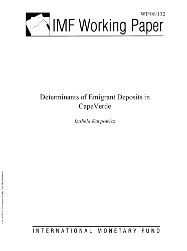 Determinants of Emigrant Deposits in Cape Verde
