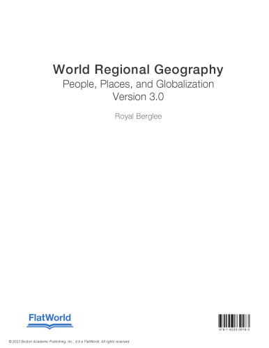 World Regional Geography: people, places, and globalization
