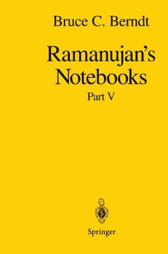 Ramanujan’s Notebooks: Part V