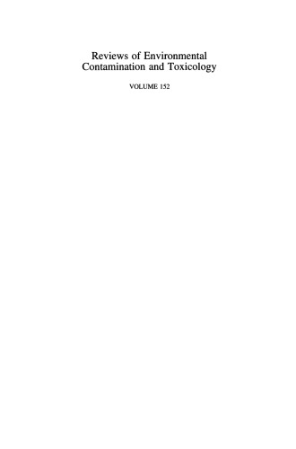 Reviews of Environmental Contamination and Toxicology: Continuation of Residue Reviews