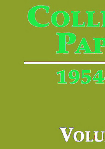Collected Papers: Volume I: 1954–1966