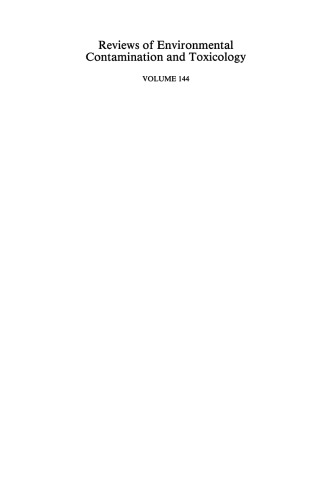 Reviews of Environmental Contamination and Toxicology: Continuation of Residue Reviews