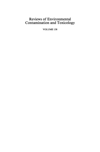 Reviews of Environmental Contamination and Toxicology: Continuation of Residue Reviews
