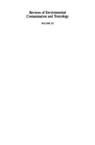 Reviews of Environmental Contamination and Toxicology: Continuation of Residue Reviews