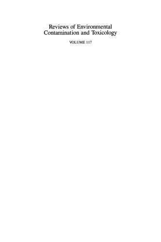 Reviews of Environmental Contamination and Toxicology: Continuation of Residue Reviews