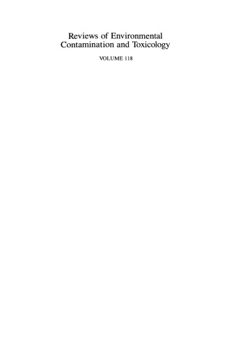 Reviews of Environmental Contamination and Toxicology: Continuation of Residue Reviews
