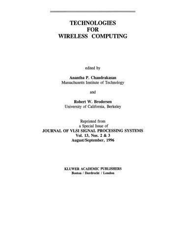 Technologies for Wireless Computing