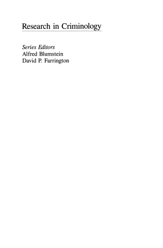Understanding and Controlling Crime: Toward a New Research Strategy