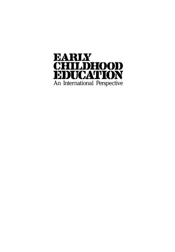 Early Childhood Education: An International Perspective