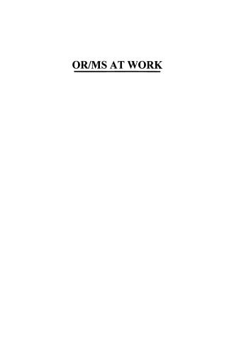 Operations Research/Management Science at Work
