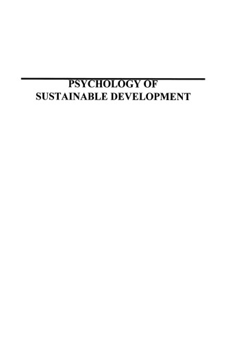 Psychology of Sustainable Development