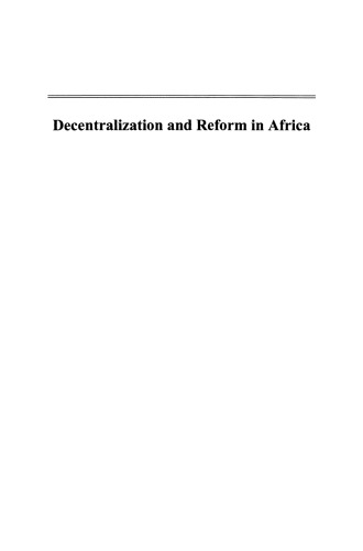 Decentralization and Reform in Africa