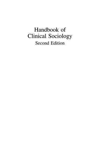 Handbook of Clinical Sociology