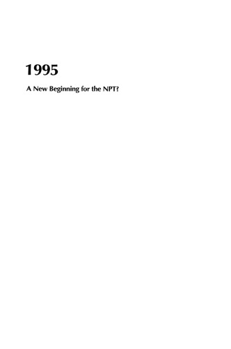 1995: A New Beginning for the NPT?