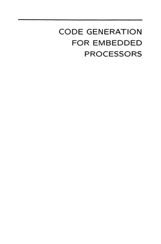 Code Generation for Embedded Processors