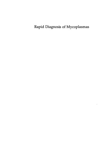 Rapid Diagnosis of Mycoplasmas