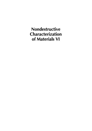 Nondestructive Characterization of Materials VI
